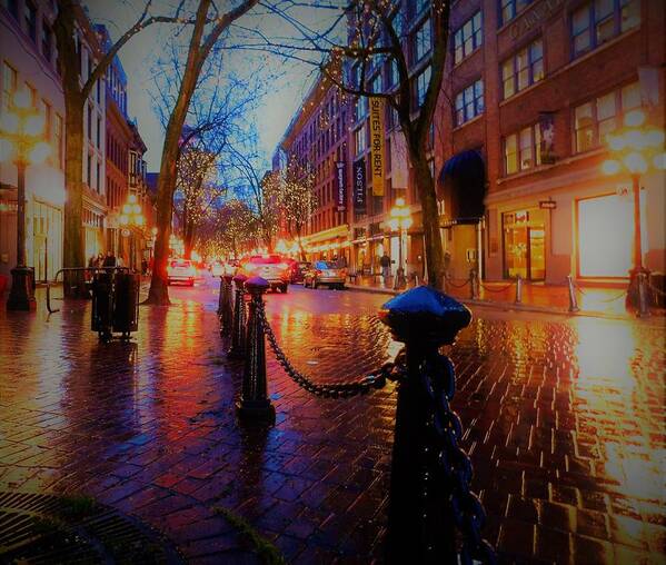 - Gastown 3 - Vancouver Bc Art Print featuring the photograph - Gastown 3 - Vancouver BC by THERESA Nye