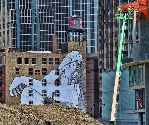 Mural Art Print featuring the photograph Lost Soul Mural - Chicago by Allen Beatty