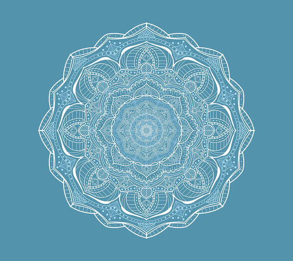 Mandala Art Print featuring the digital art Mandala of Empathy by Angie Tirado