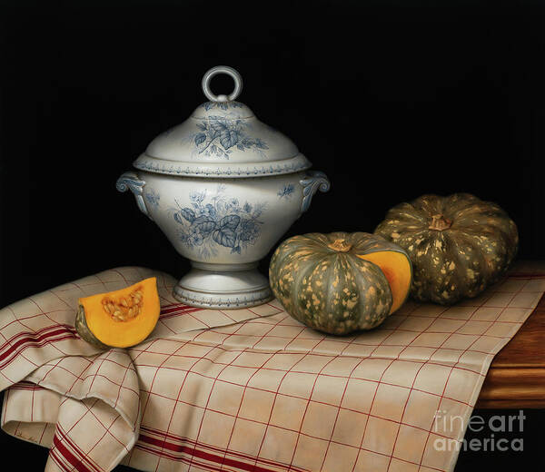 Still Life With French Tureen Art Print featuring the painting Still life with French tureen by Catherine Abel