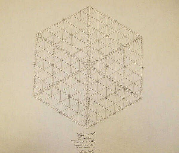 E=mc2 Art Print featuring the drawing Why E equals MC2 by Jason Padgett