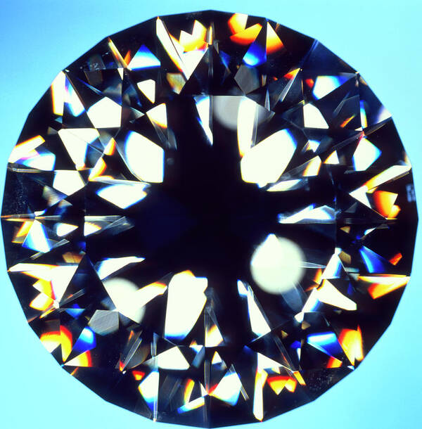 Diamond Art Print featuring the photograph Diamond #1 by Alfred Pasieka/science Photo Library