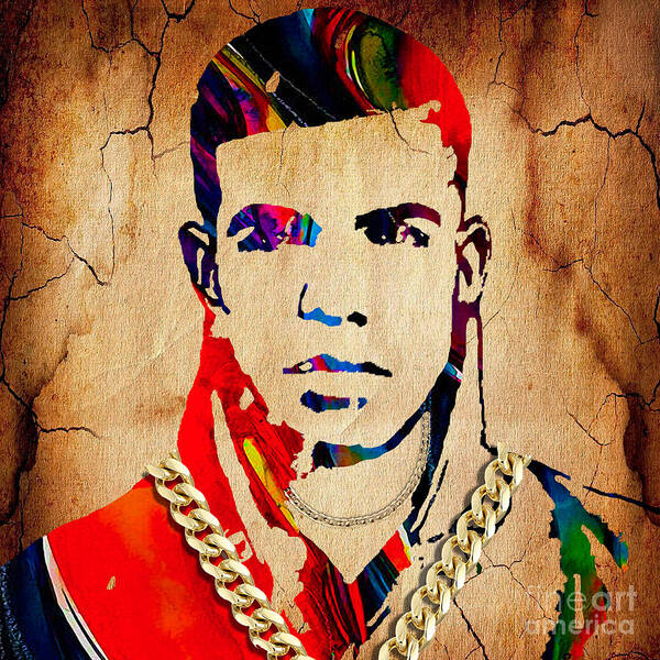 Rap Art Print featuring the mixed media Drake Collection #1 by Marvin Blaine