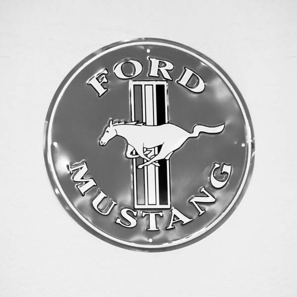 Ford Mustang Sign Art Print featuring the photograph Ford Mustang Sign #1 by Jill Reger
