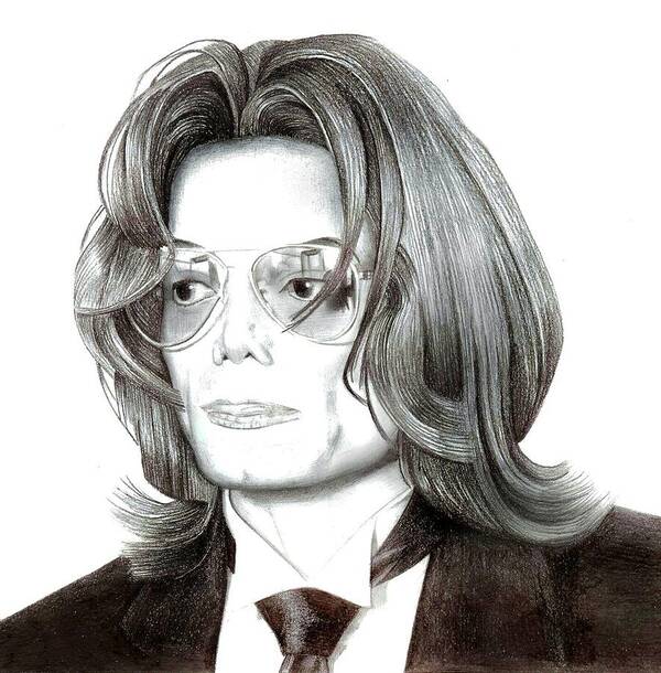 Michael Jackson Art Print featuring the drawing Michael Jackson #2 by Kelz Lewis