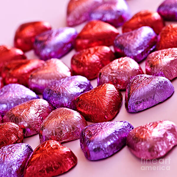 Candy Art Print featuring the photograph Valentine hearts 2 by Elena Elisseeva