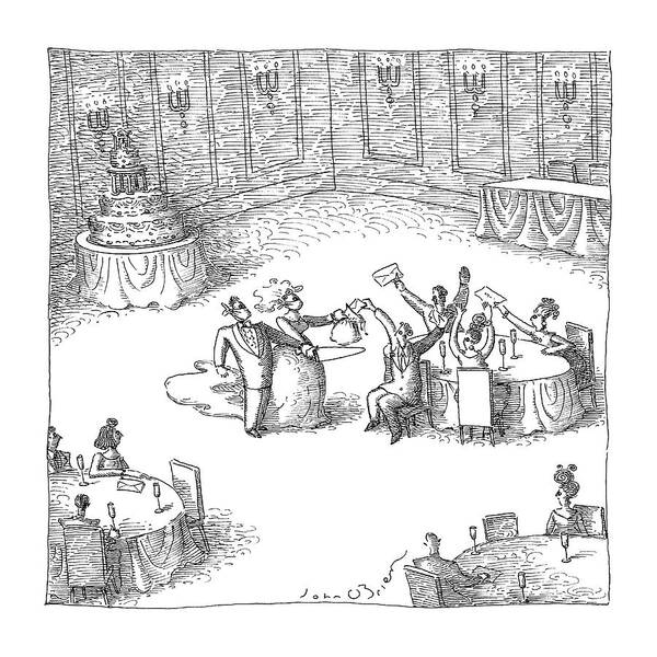 Wedding Art Print featuring the drawing New Yorker September 18th, 2006 by John O'Brien