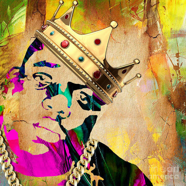 Rap Art Print featuring the mixed media Biggie Collection #9 by Marvin Blaine