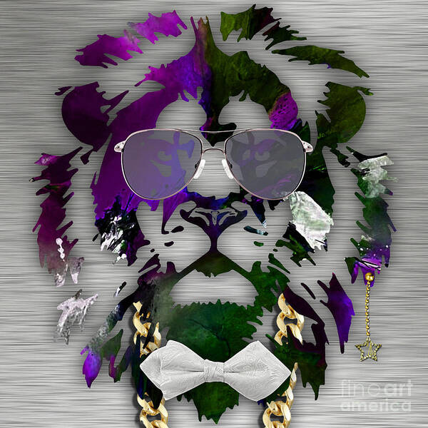 Lion Art Print featuring the mixed media Lion Collection #3 by Marvin Blaine