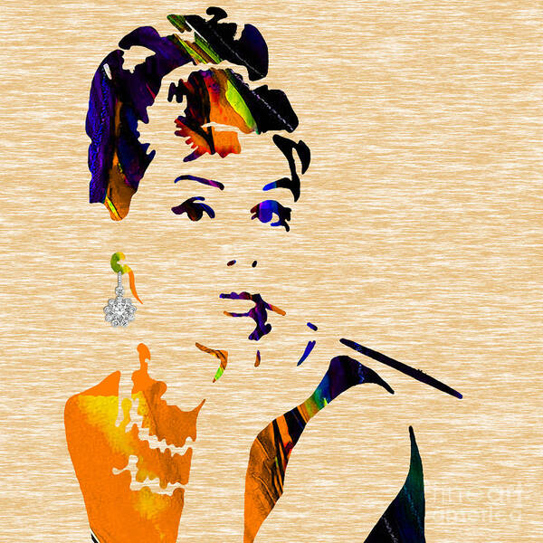 Audrey Hepburn Art Print featuring the mixed media Audrey Hepburn Collection #2 by Marvin Blaine