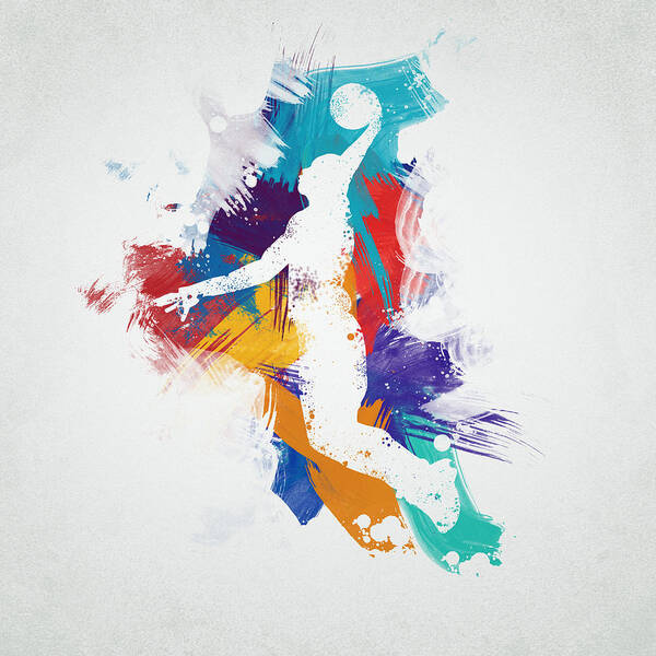 Basketball Player Art Print By Aged Pixel