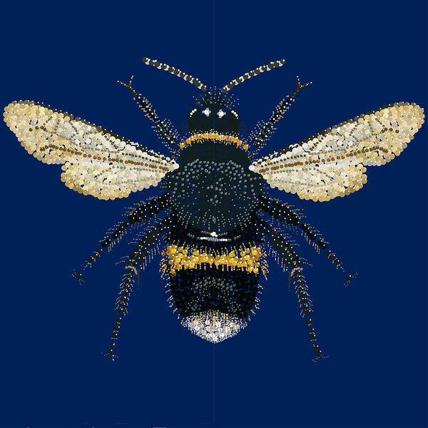 Bumblebee Art Print featuring the digital art BumbleBee Bedazzled by R Allen Swezey