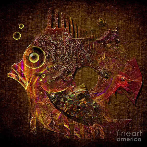 Animals Art Print featuring the digital art Fish #1 by Alexa Szlavics