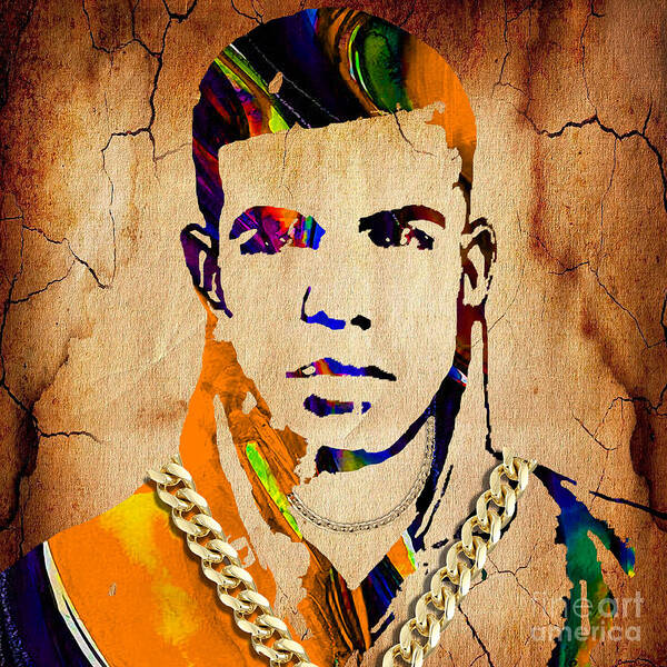 Rap Art Print featuring the mixed media Drake Collection #3 by Marvin Blaine
