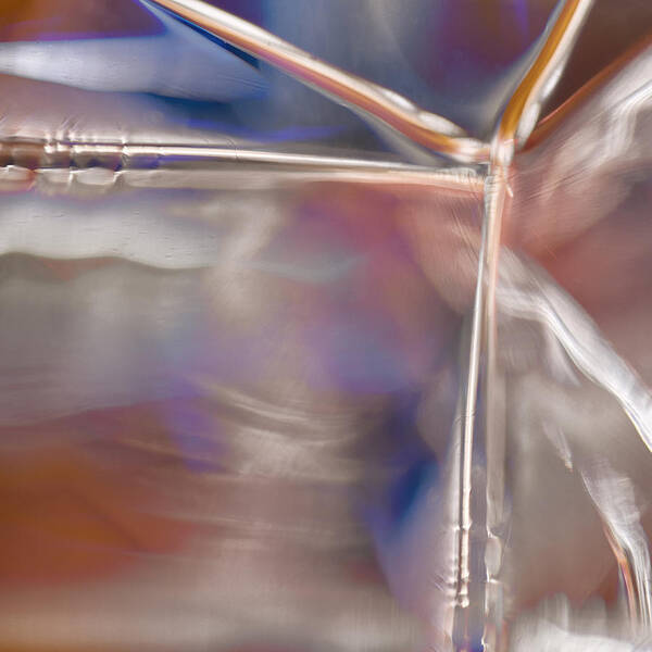 Glass Art Print featuring the photograph Glass Abstract #3 by Carol Leigh