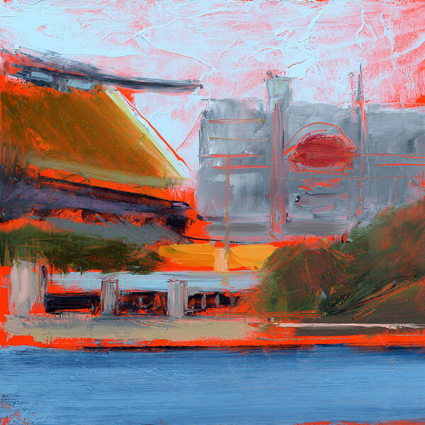 Pittsburgh Art Print featuring the painting Untitled #394 by Chris N Rohrbach