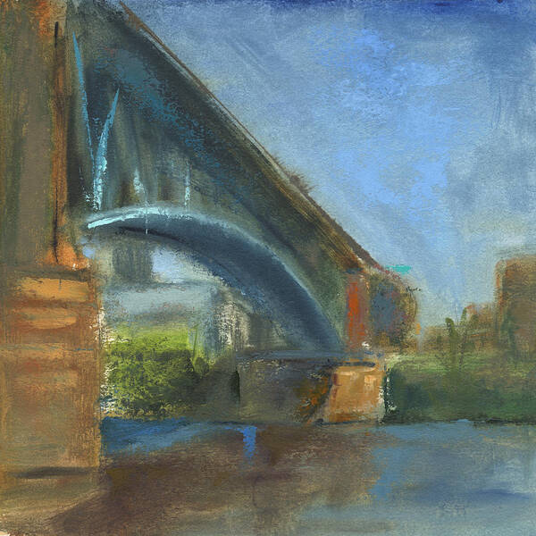 Bridges Art Print featuring the painting Untitled #7 by Chris N Rohrbach