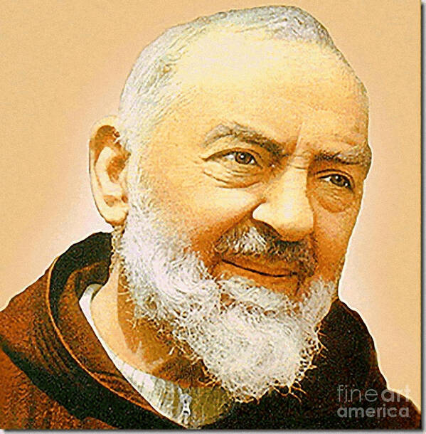 Father Art Print featuring the photograph Padre Pio #47 by Archangelus Gallery