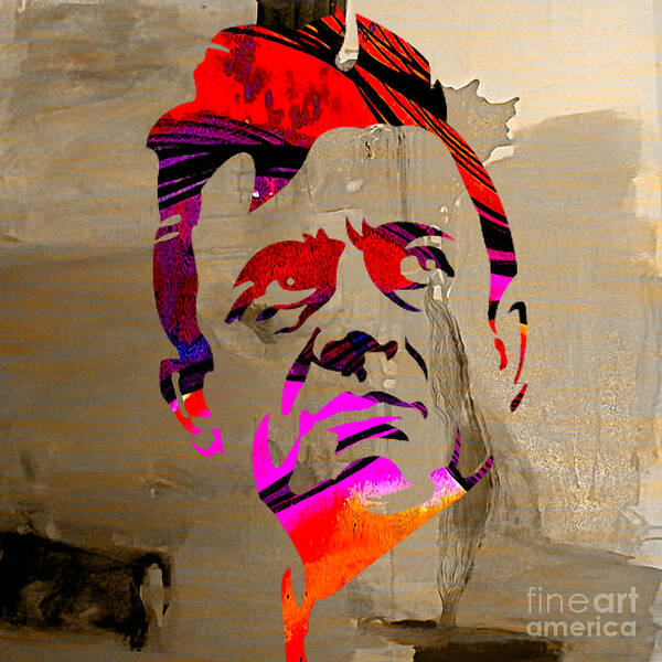  Johnny Cash Paintings Mixed Media Art Print featuring the mixed media Johnny Cash #6 by Marvin Blaine