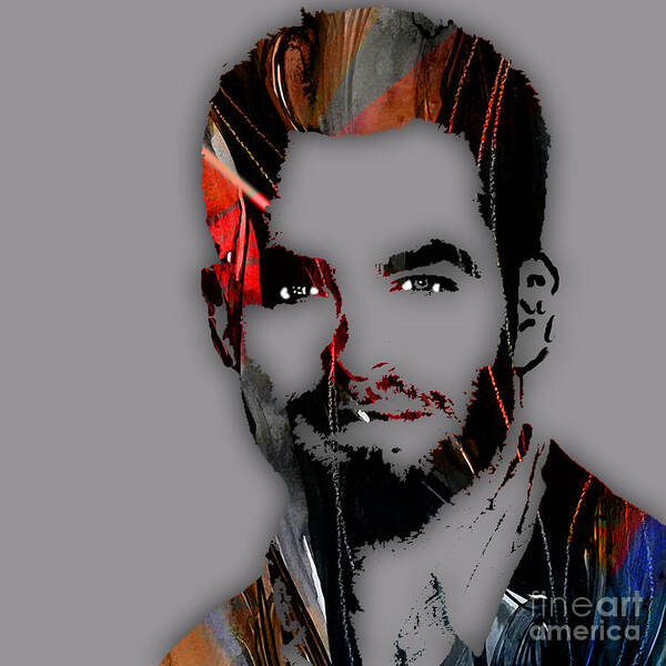 Chris Pine Art Print featuring the mixed media Chris Pine Collection #7 by Marvin Blaine