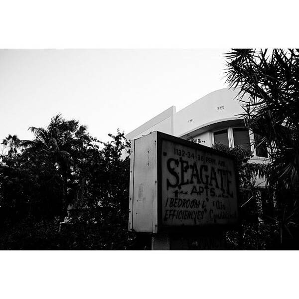 Bw_society_buildings Art Print featuring the photograph {miami Beach's Art Deco} In 1979 #8 by Joel Lopez