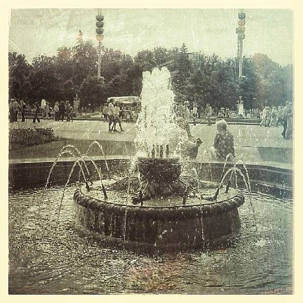 Summer Art Print featuring the photograph A #fountain In #moscow. ..#latergram by Linandara Linandara