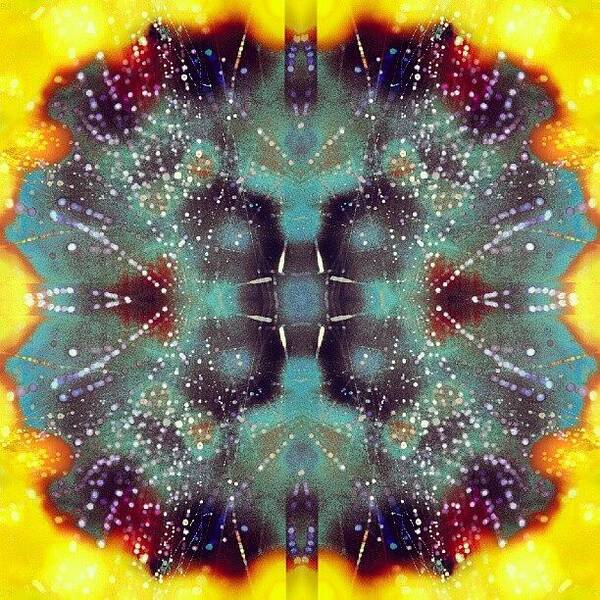 Dots Art Print featuring the photograph A spiderweb -based abstract by Linandara Linandara