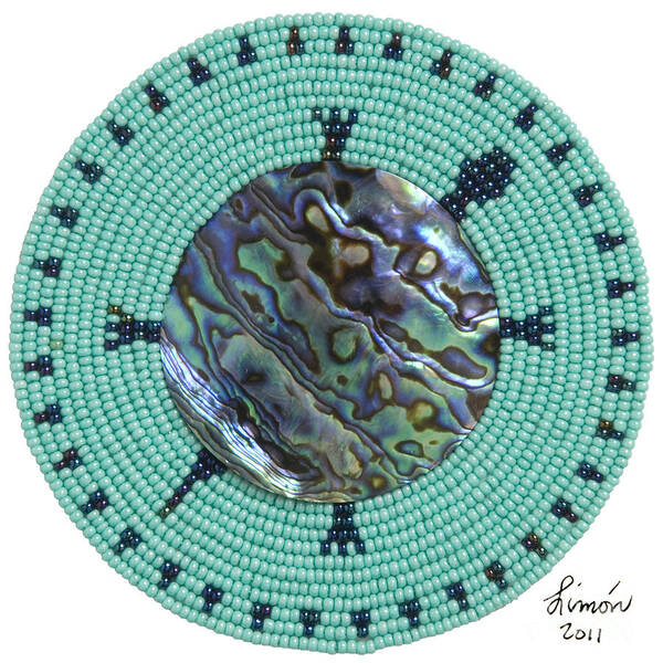 Abalone Shell Art Print featuring the mixed media Abalone Shell by Douglas Limon