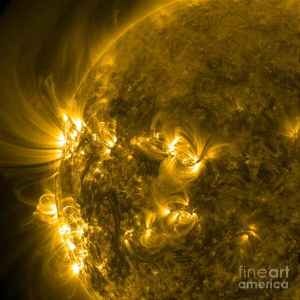 Science Art Print featuring the photograph Active Regions Of The Sun by Science Source