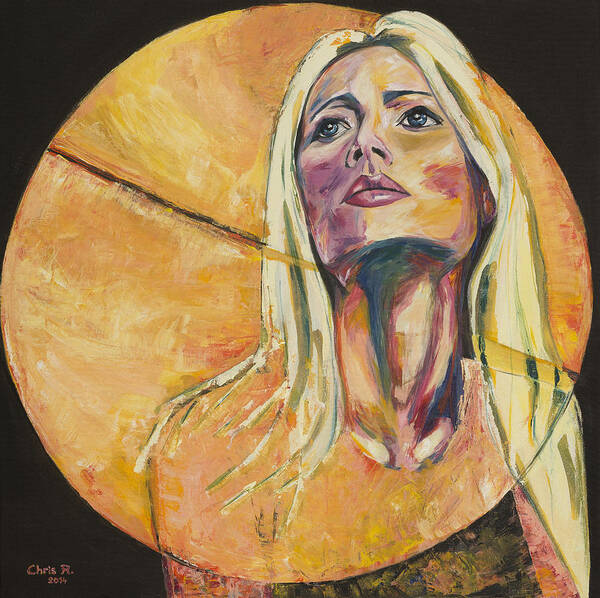 Celebrity Art Print featuring the painting All Yellow by Christel Roelandt