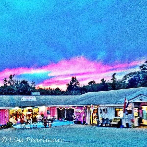 Cottoncandy Art Print featuring the photograph Amazing Sunset From Last Week!! Blue by Lisa Pearlman