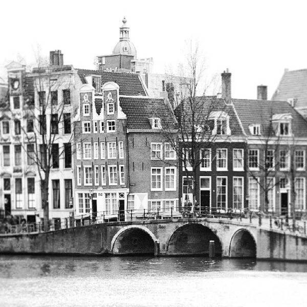 Bridge Art Print featuring the photograph #amsterdam #bridge #river #netherlands by John Burley