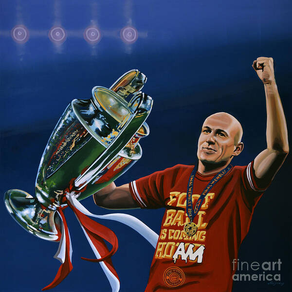 Arjen Robben Art Print featuring the painting Arjen Robben by Paul Meijering