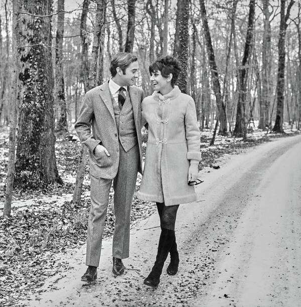 Full-length Art Print featuring the photograph Audrey Hepburn And Dr. Andrea Mario Dotti by Henry Clarke