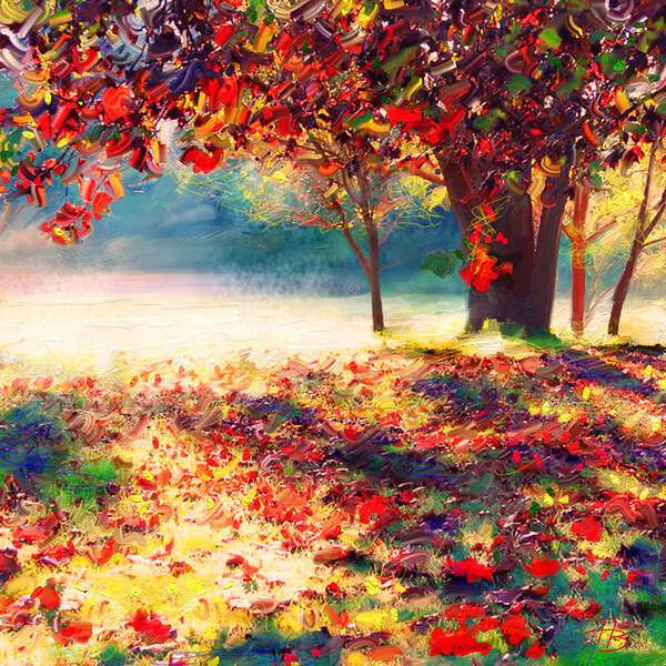 Painting Art Print featuring the painting Autumn 2 by Angie Braun