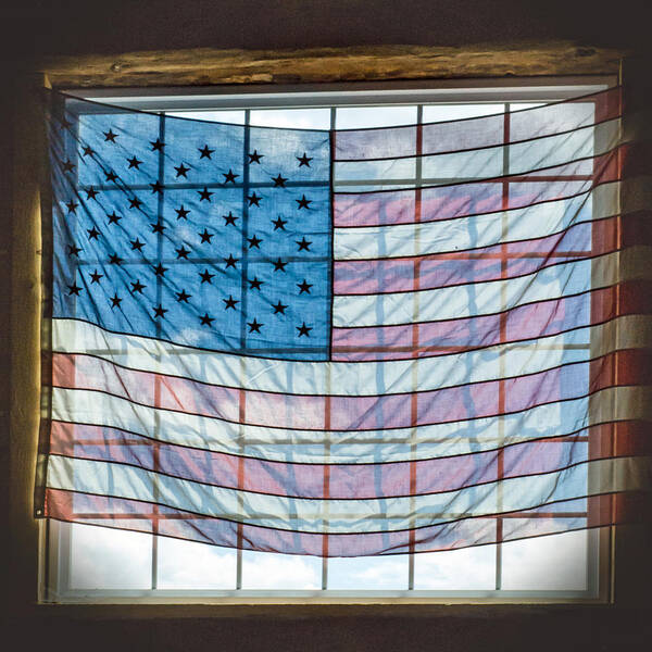 American Flag Art Print featuring the photograph Backlit American Flag by Photographic Arts And Design Studio