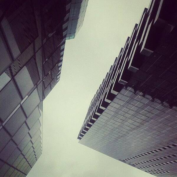 Sky Art Print featuring the photograph Bank #london #grayday #architecture by Agnieszka Antonina Golba