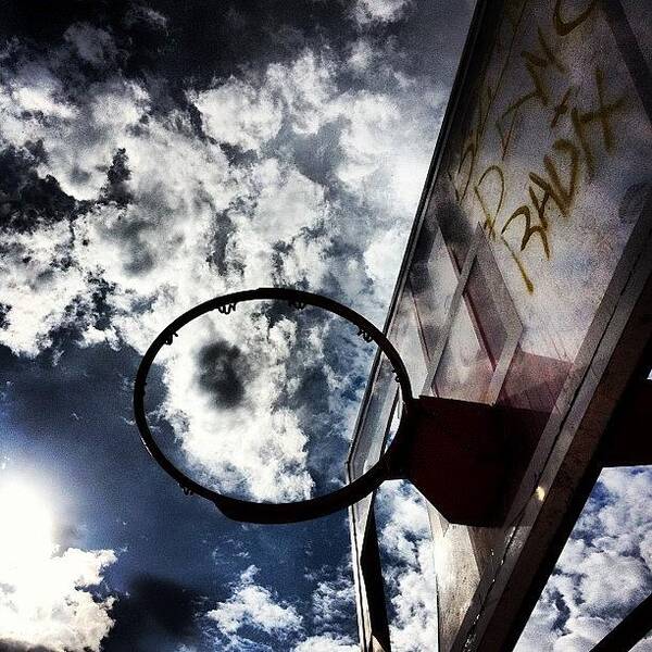 Beautiful Art Print featuring the photograph Basketball In The Sky #basketball by Carlos Eduardo Rosales