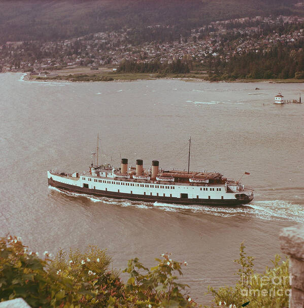 Ferry Boat Art Print featuring the photograph BC Ferry by Vintage Photography