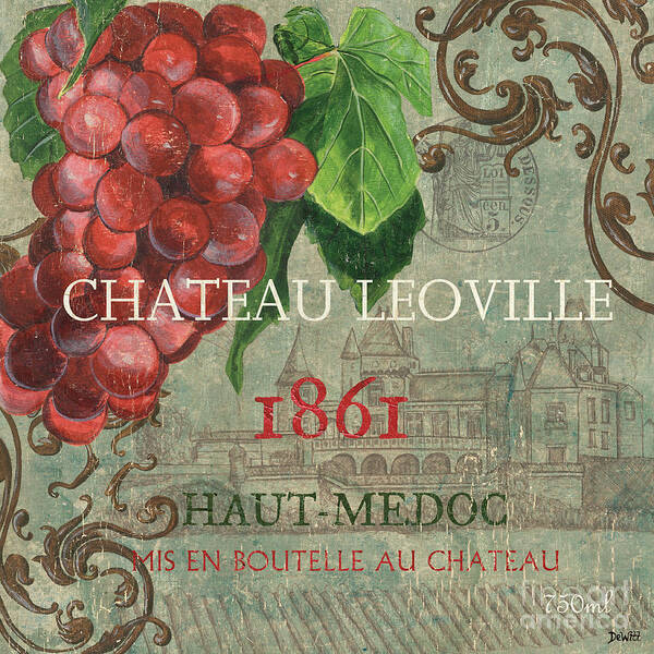 Wine Art Print featuring the painting Beaujolais Nouveau 1 by Debbie DeWitt