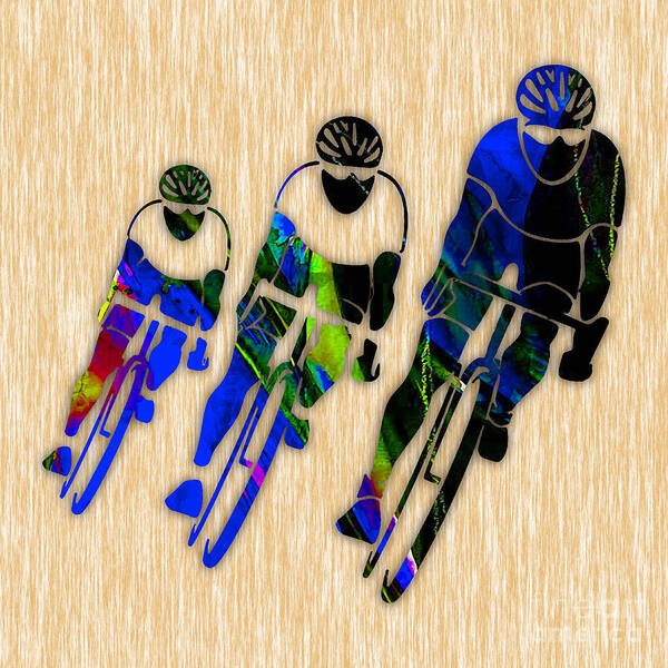 Bicycle Art Print featuring the mixed media Bicycle Painting by Marvin Blaine