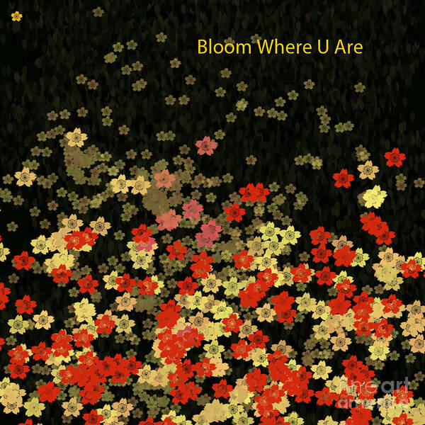 Flowers Art Print featuring the painting Bloom Where You are by Trilby Cole