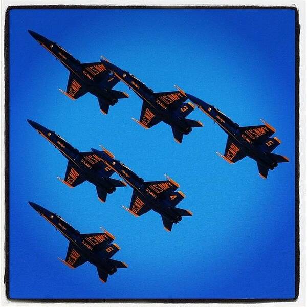 Fly Art Print featuring the photograph blue Angels by Tyler Schuh
