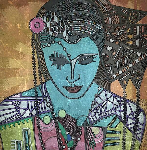 Woman Art Print featuring the painting BoHee woman by Amy Sorrell