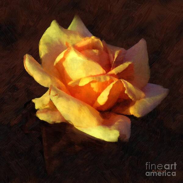 Rose Art Print featuring the painting Bold Glow by RC DeWinter