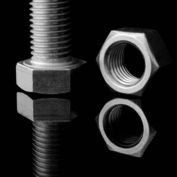 Bolt Art Print featuring the photograph Bolt and Nut by Jim Hughes