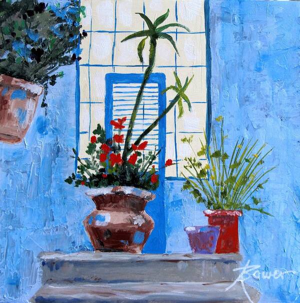 Windows Art Print featuring the painting Bright Window by Adele Bower