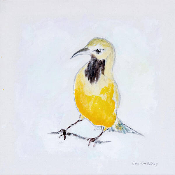 Yellow Bird Art Print featuring the painting Bullock's Oriole No 2 by Ben and Raisa Gertsberg