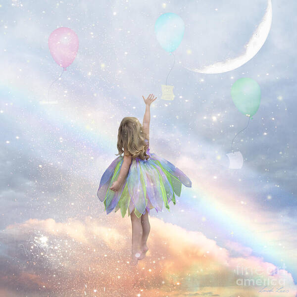  Child Art Print featuring the digital art Catch a Dream by Linda Lees