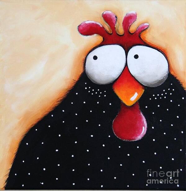 Chicken Art Print featuring the painting Chicken Soup by Lucia Stewart